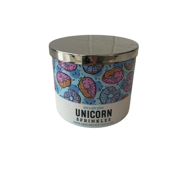 Bath & Body Works Unicorn Sprinkles‎ Candle 3 Wick Scented 14.5 oz NEW - Picture 1 of 4